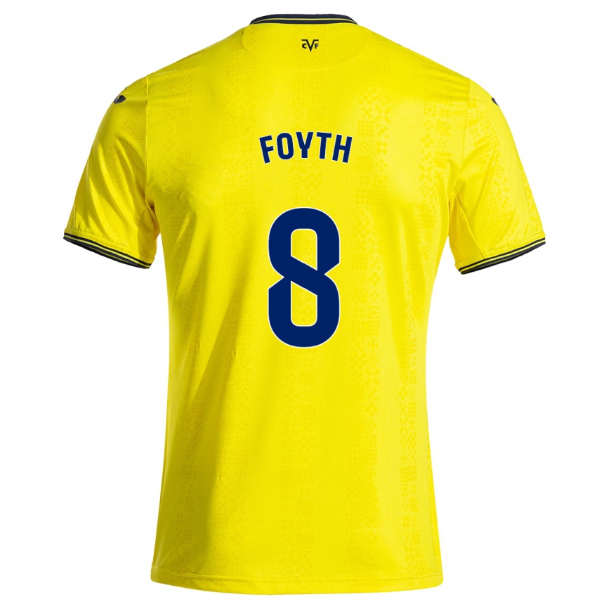 Vaikiškas Juan Foyth #8 Geltona Juoda Namų Marškinėliai 2024/25 T-Shirt