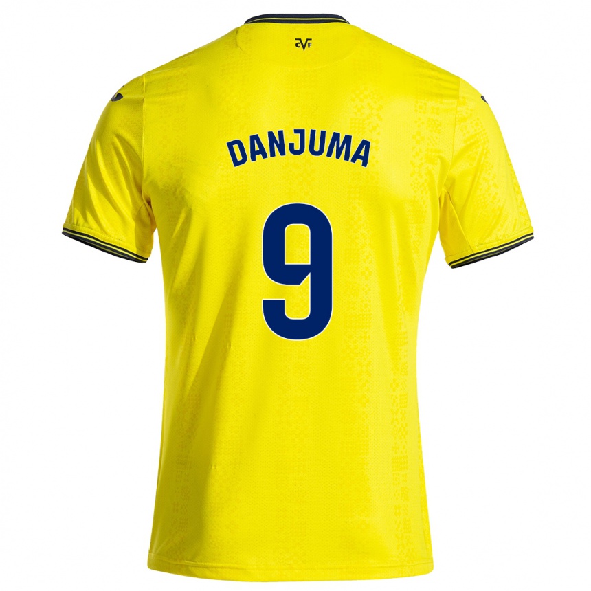 Vaikiškas Arnaut Danjuma #9 Geltona Juoda Namų Marškinėliai 2024/25 T-Shirt