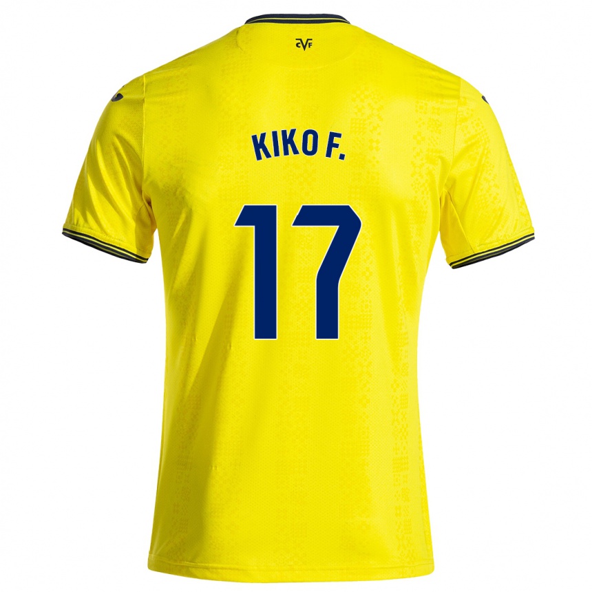 Vaikiškas Kiko Femenía #17 Geltona Juoda Namų Marškinėliai 2024/25 T-Shirt