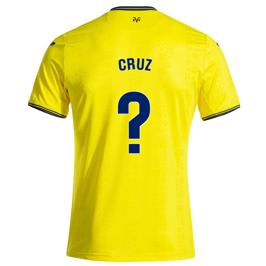 Vaikiškas Daniel Cruz #0 Geltona Juoda Namų Marškinėliai 2024/25 T-Shirt