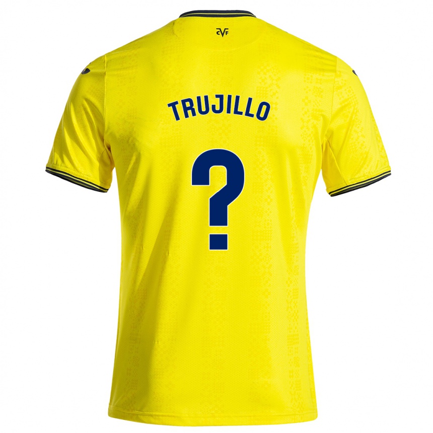 Vaikiškas Jairo Trujillo #0 Geltona Juoda Namų Marškinėliai 2024/25 T-Shirt