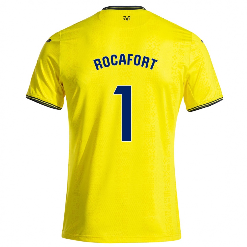 Vaikiškas Rodrigo Rocafort #1 Geltona Juoda Namų Marškinėliai 2024/25 T-Shirt