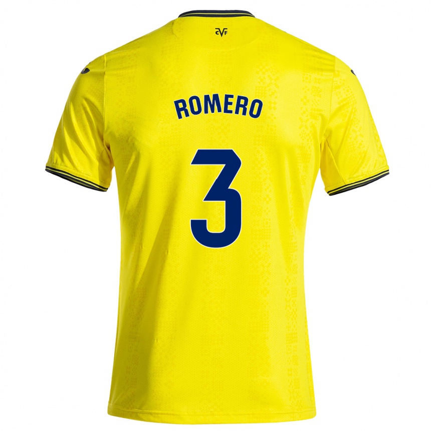 Vaikiškas Cristo Romero #3 Geltona Juoda Namų Marškinėliai 2024/25 T-Shirt