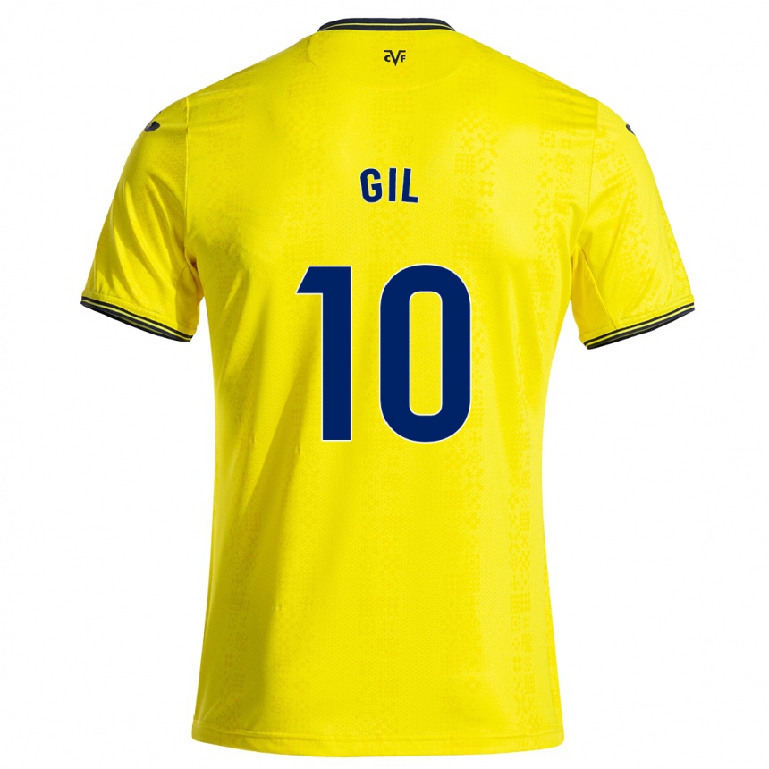 Vaikiškas Markel Gil #10 Geltona Juoda Namų Marškinėliai 2024/25 T-Shirt