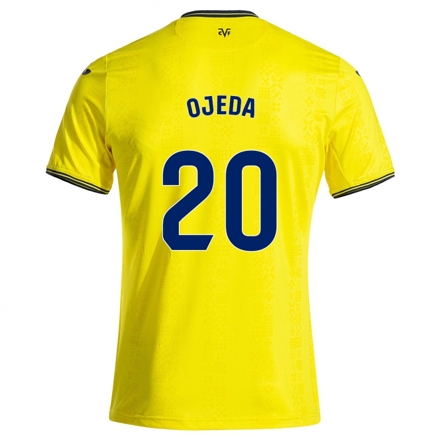 Vaikiškas Thiago Ojeda #20 Geltona Juoda Namų Marškinėliai 2024/25 T-Shirt