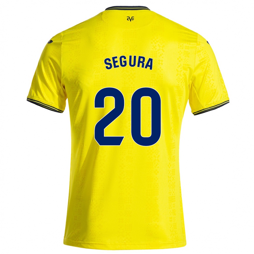 Vaikiškas Carlos Segura #20 Geltona Juoda Namų Marškinėliai 2024/25 T-Shirt