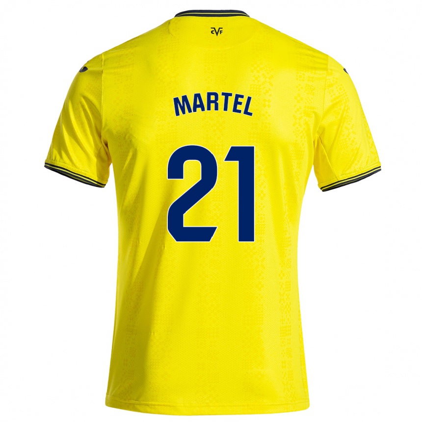 Vaikiškas Kevin Martel #21 Geltona Juoda Namų Marškinėliai 2024/25 T-Shirt