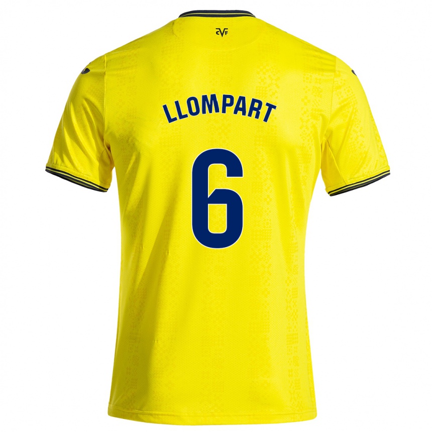 Vaikiškas María Llompart #6 Geltona Juoda Namų Marškinėliai 2024/25 T-Shirt