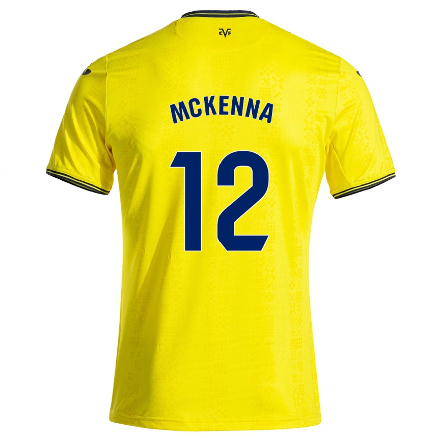 Vaikiškas Kayla Mckenna #12 Geltona Juoda Namų Marškinėliai 2024/25 T-Shirt