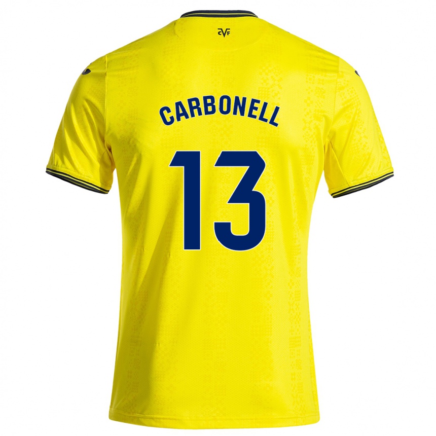 Vaikiškas Carmen Carbonell #13 Geltona Juoda Namų Marškinėliai 2024/25 T-Shirt