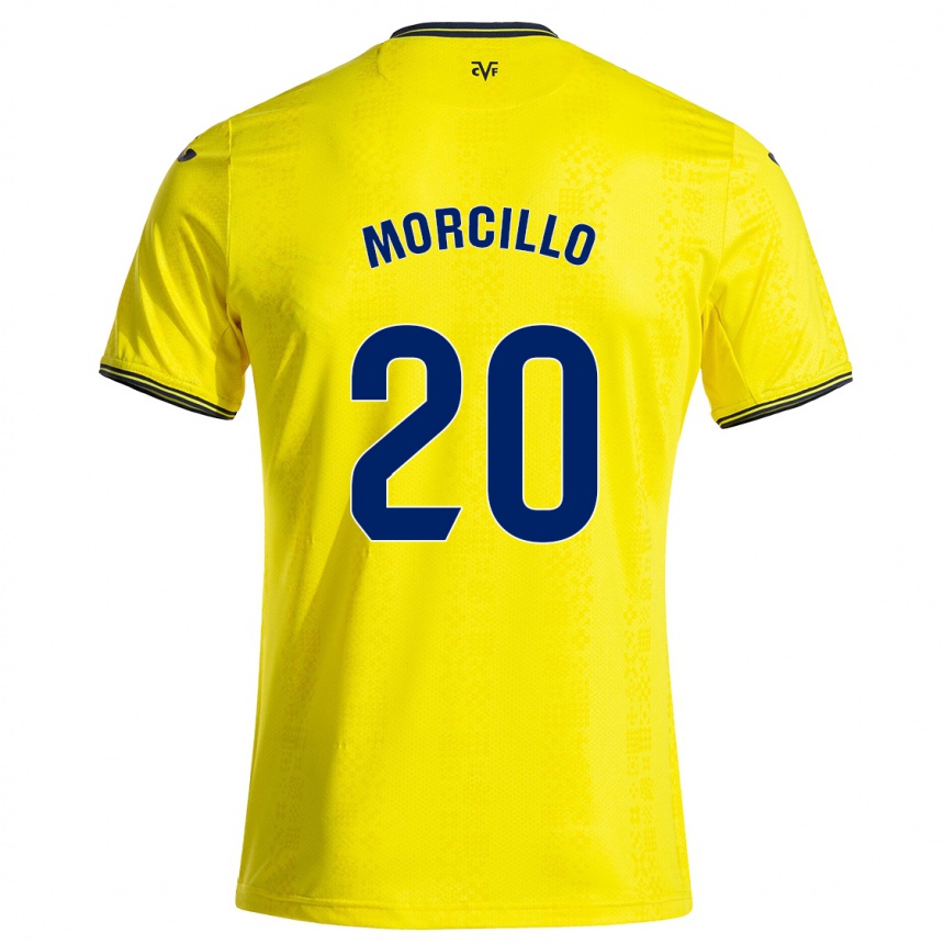 Vaikiškas Raquel Morcillo #20 Geltona Juoda Namų Marškinėliai 2024/25 T-Shirt