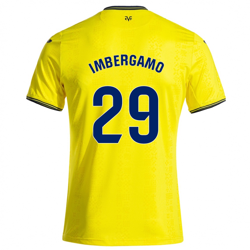 Vaikiškas Mar Imbergamo #29 Geltona Juoda Namų Marškinėliai 2024/25 T-Shirt