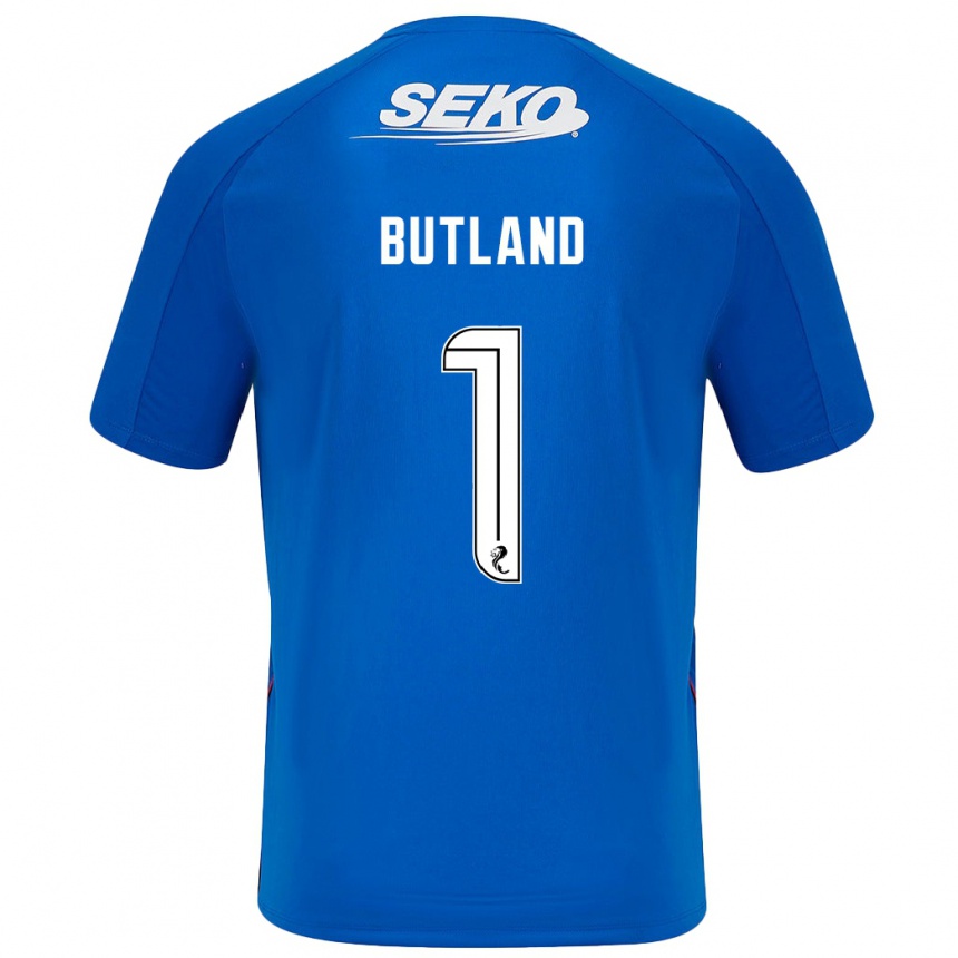 Vaikiškas Jack Butland #1 Tamsiai Mėlyna Namų Marškinėliai 2024/25 T-Shirt