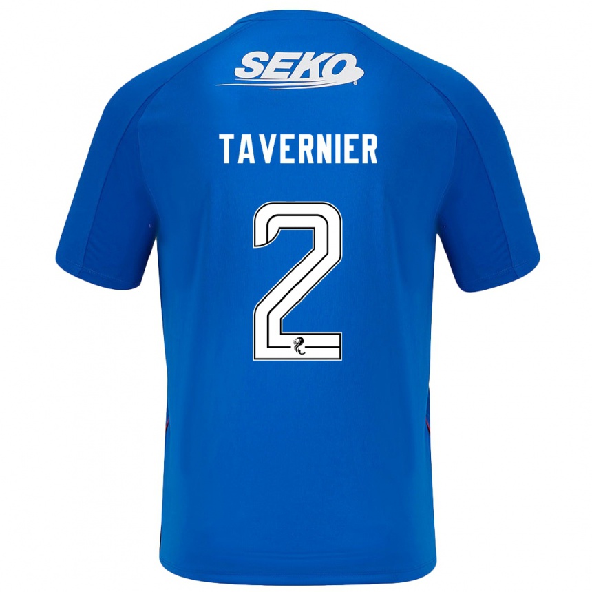 Vaikiškas James Tavernier #2 Tamsiai Mėlyna Namų Marškinėliai 2024/25 T-Shirt