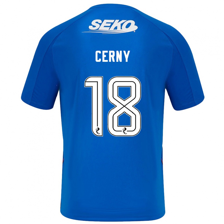 Vaikiškas Vaclav Cerny #18 Tamsiai Mėlyna Namų Marškinėliai 2024/25 T-Shirt