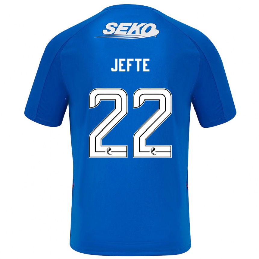 Vaikiškas Jefté #22 Tamsiai Mėlyna Namų Marškinėliai 2024/25 T-Shirt