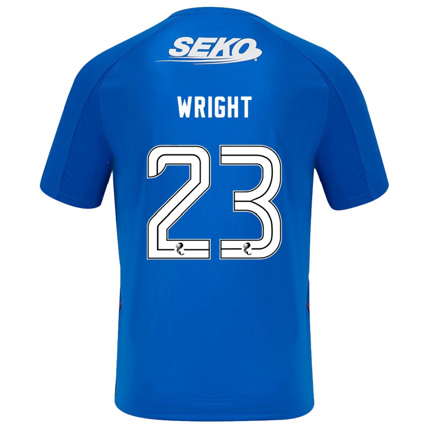 Vaikiškas Scott Wright #23 Tamsiai Mėlyna Namų Marškinėliai 2024/25 T-Shirt