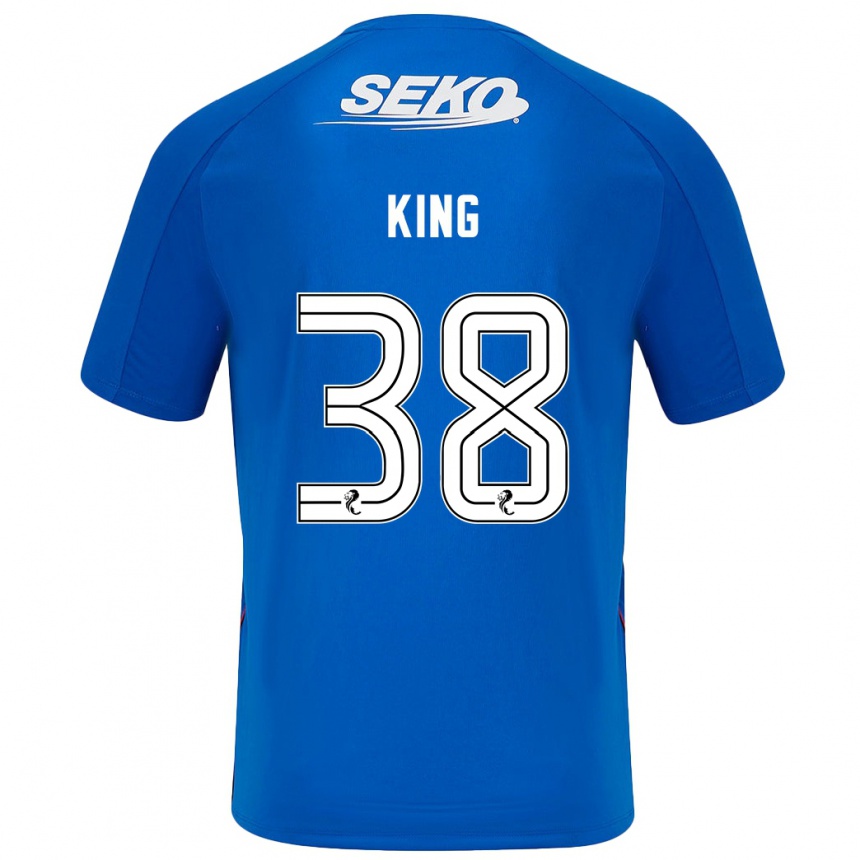 Vaikiškas Leon King #38 Tamsiai Mėlyna Namų Marškinėliai 2024/25 T-Shirt