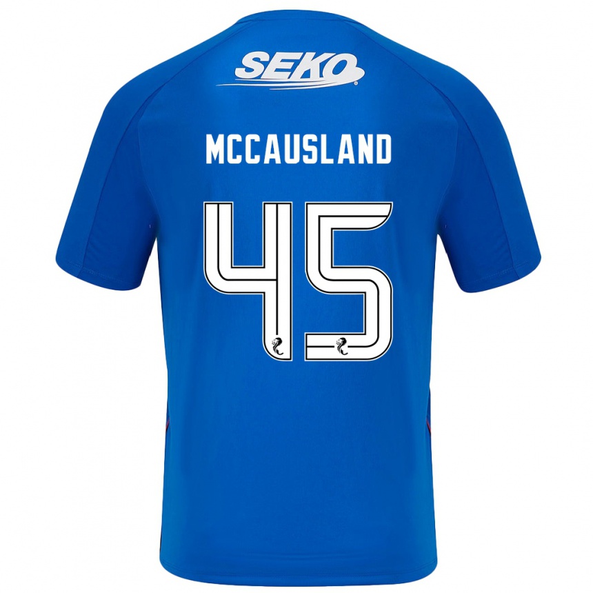 Vaikiškas Ross Mccausland #45 Tamsiai Mėlyna Namų Marškinėliai 2024/25 T-Shirt