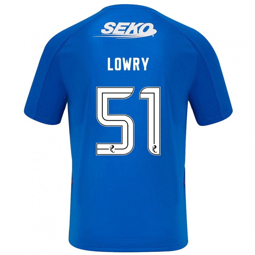 Vaikiškas Alex Lowry #51 Tamsiai Mėlyna Namų Marškinėliai 2024/25 T-Shirt