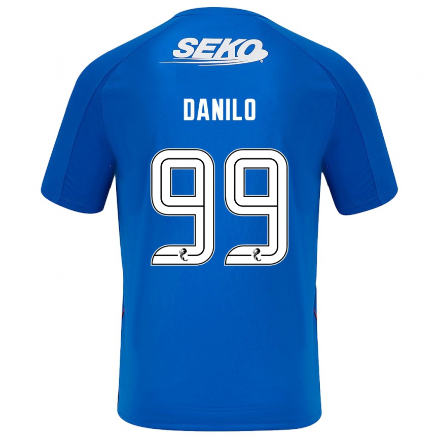 Vaikiškas Danilo #99 Tamsiai Mėlyna Namų Marškinėliai 2024/25 T-Shirt