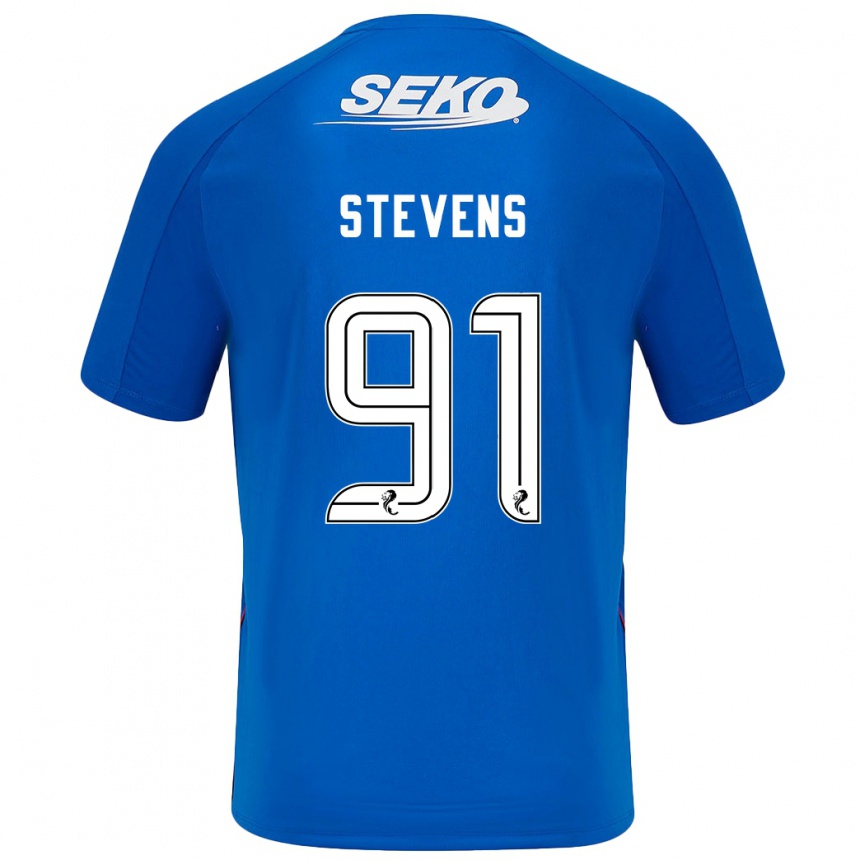 Vaikiškas Archie Stevens #91 Tamsiai Mėlyna Namų Marškinėliai 2024/25 T-Shirt