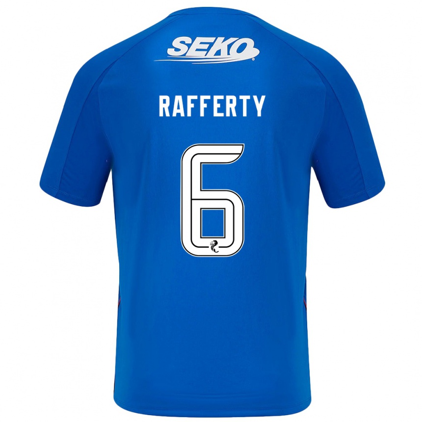 Vaikiškas Laura Rafferty #6 Tamsiai Mėlyna Namų Marškinėliai 2024/25 T-Shirt