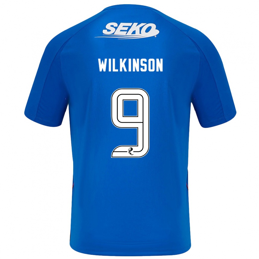 Vaikiškas Katie Wilkinson #9 Tamsiai Mėlyna Namų Marškinėliai 2024/25 T-Shirt