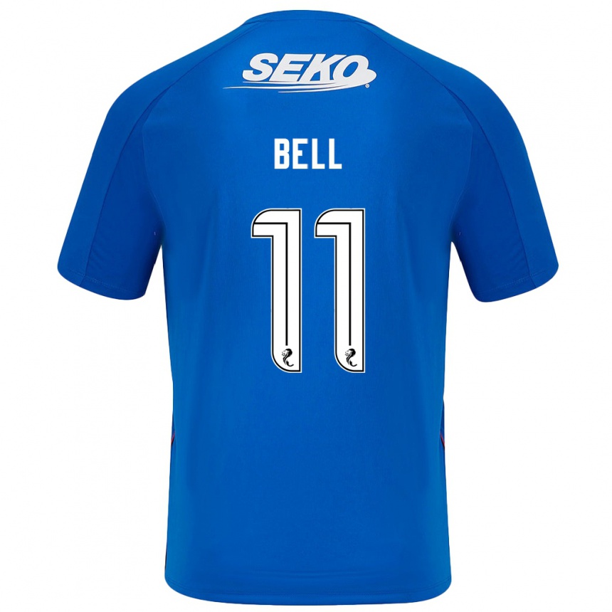 Vaikiškas Megan Bell #11 Tamsiai Mėlyna Namų Marškinėliai 2024/25 T-Shirt