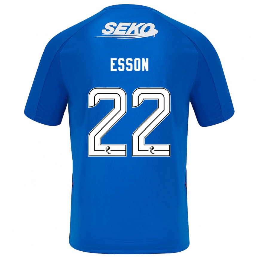 Vaikiškas Victoria Esson #22 Tamsiai Mėlyna Namų Marškinėliai 2024/25 T-Shirt