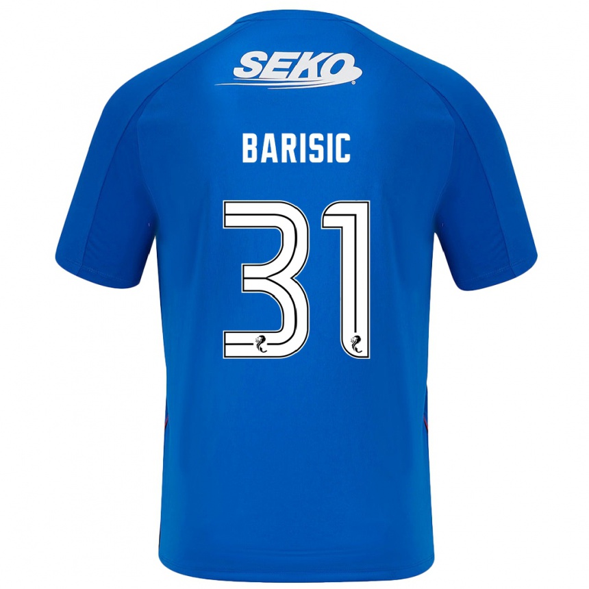 Vaikiškas Borna Barisic #31 Tamsiai Mėlyna Namų Marškinėliai 2024/25 T-Shirt