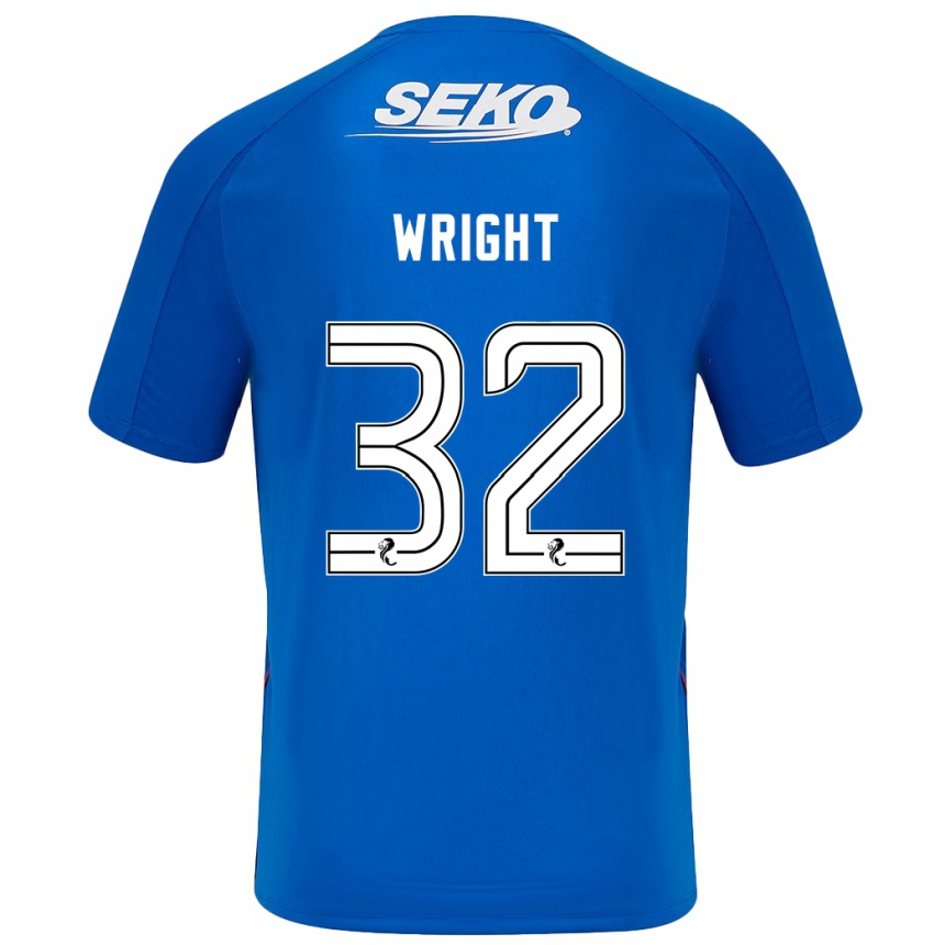 Vaikiškas Kieran Wright #32 Tamsiai Mėlyna Namų Marškinėliai 2024/25 T-Shirt