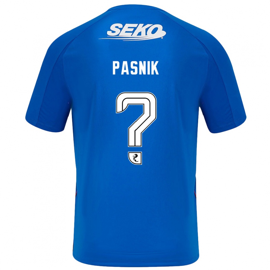 Vaikiškas Tyler Pasnik #0 Tamsiai Mėlyna Namų Marškinėliai 2024/25 T-Shirt