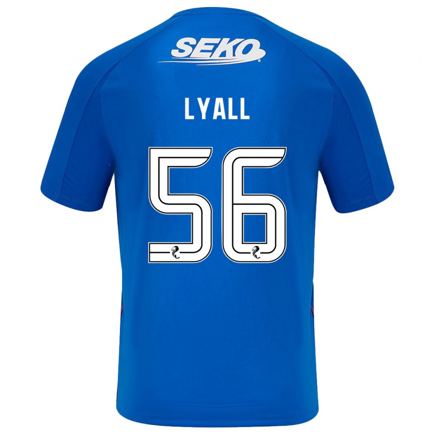 Vaikiškas Arron Lyall #56 Tamsiai Mėlyna Namų Marškinėliai 2024/25 T-Shirt