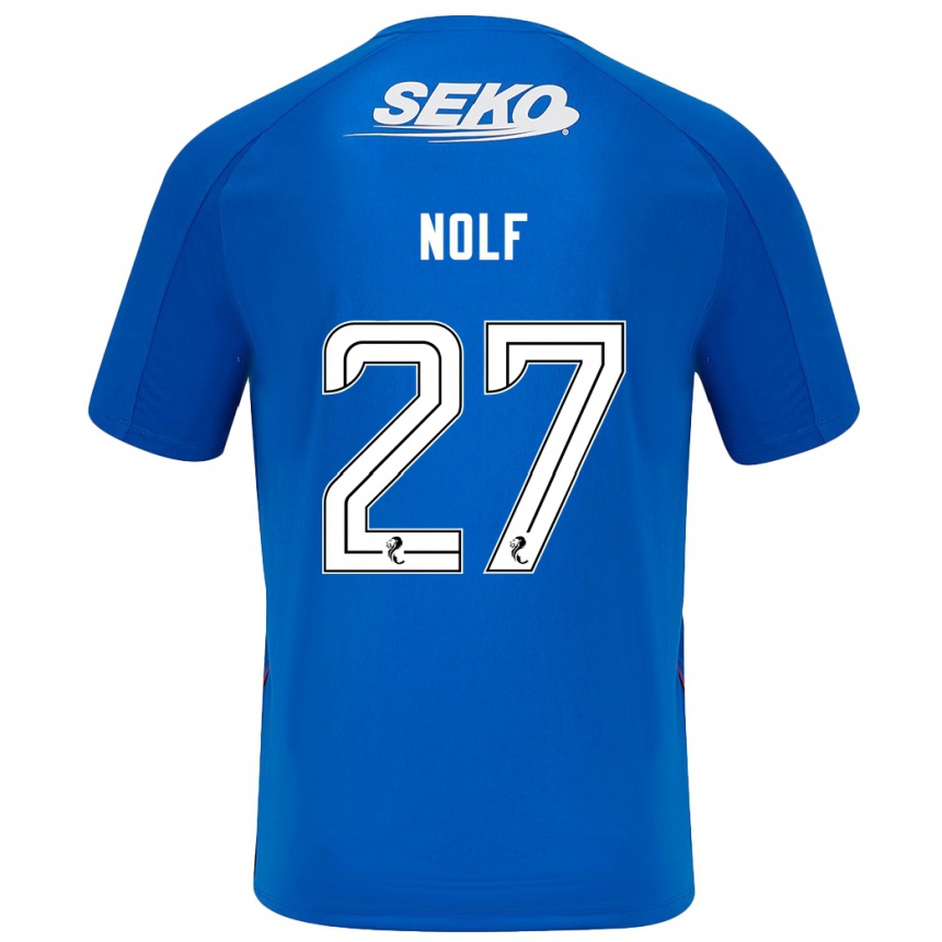 Vaikiškas Madeline Nolf #27 Tamsiai Mėlyna Namų Marškinėliai 2024/25 T-Shirt