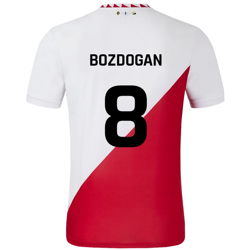 Vaikiškas Can Bozdogan #8 Balta Raudona Namų Marškinėliai 2024/25 T-Shirt