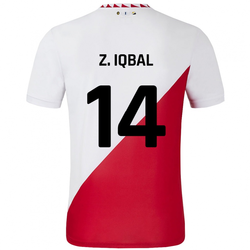 Vaikiškas Zidane Iqbal #14 Balta Raudona Namų Marškinėliai 2024/25 T-Shirt