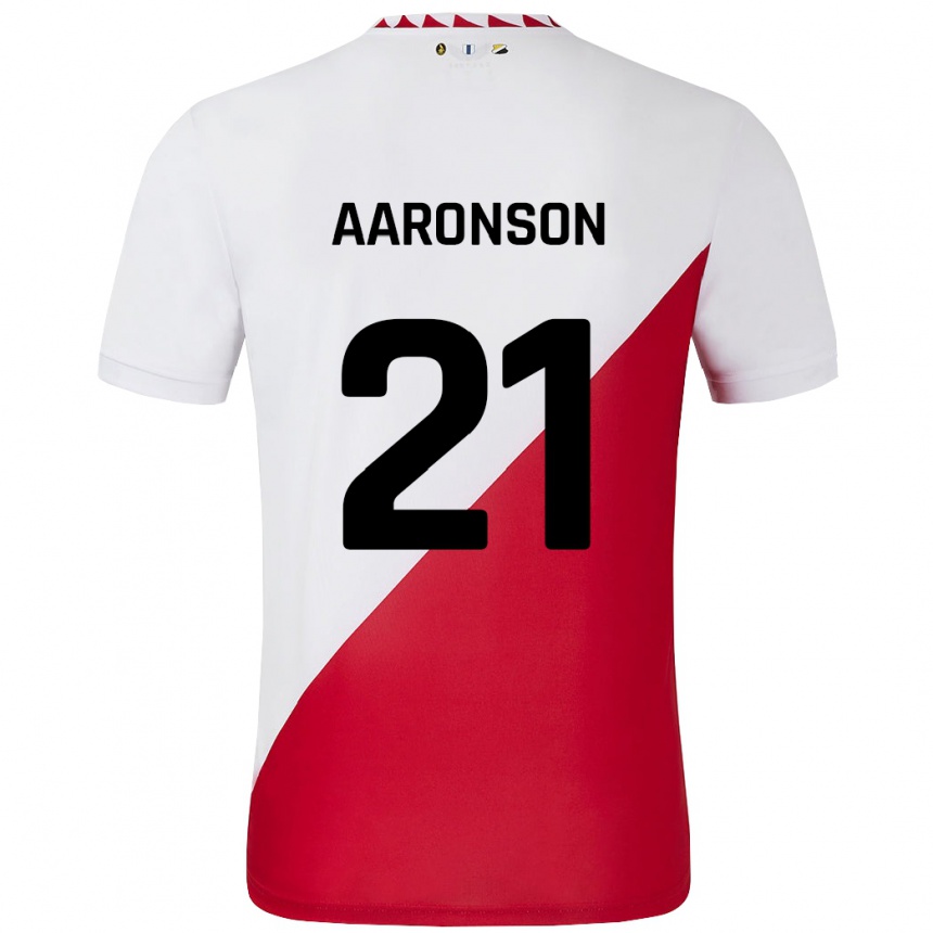 Vaikiškas Paxten Aaronson #21 Balta Raudona Namų Marškinėliai 2024/25 T-Shirt