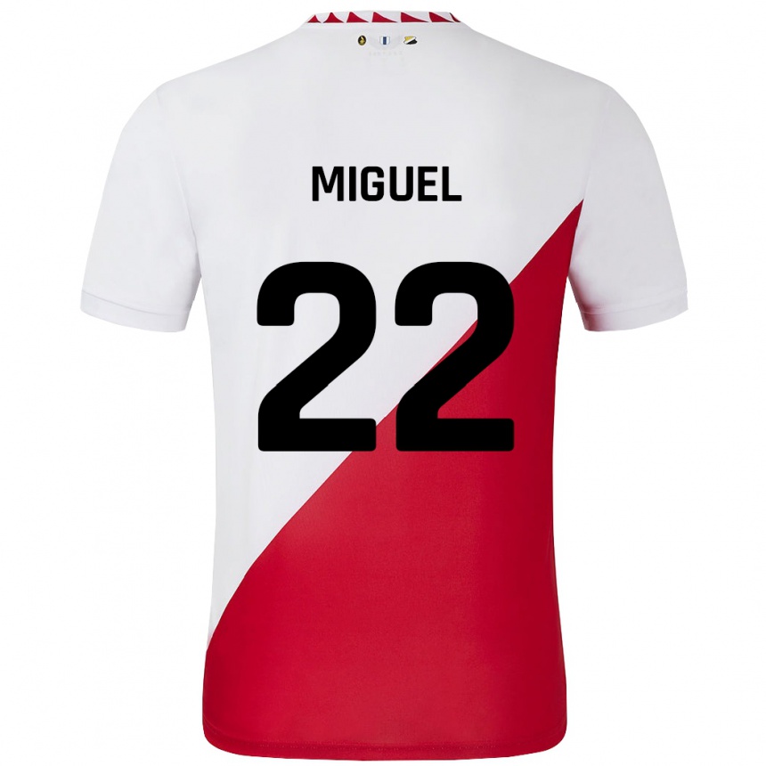 Vaikiškas Miguel Rodríguez #22 Balta Raudona Namų Marškinėliai 2024/25 T-Shirt