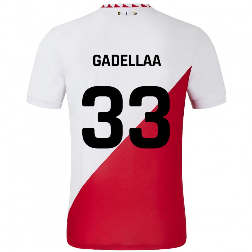 Vaikiškas Kevin Gadellaa #33 Balta Raudona Namų Marškinėliai 2024/25 T-Shirt