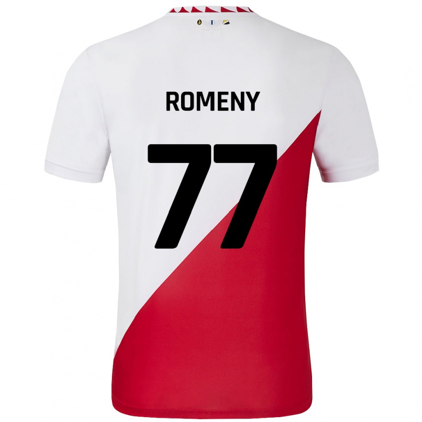 Vaikiškas Ole Romeny #77 Balta Raudona Namų Marškinėliai 2024/25 T-Shirt