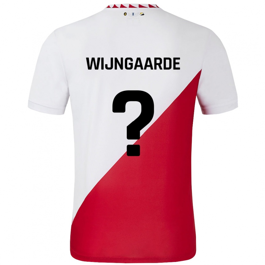 Vaikiškas Jahrnell Wijngaarde #0 Balta Raudona Namų Marškinėliai 2024/25 T-Shirt