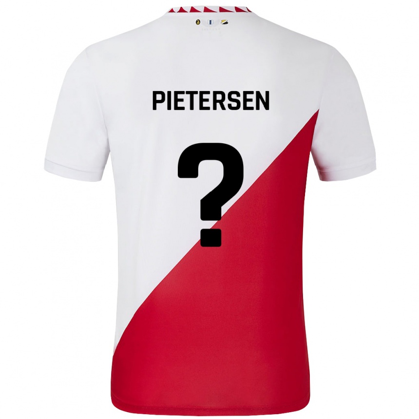 Vaikiškas Stan Pietersen #0 Balta Raudona Namų Marškinėliai 2024/25 T-Shirt