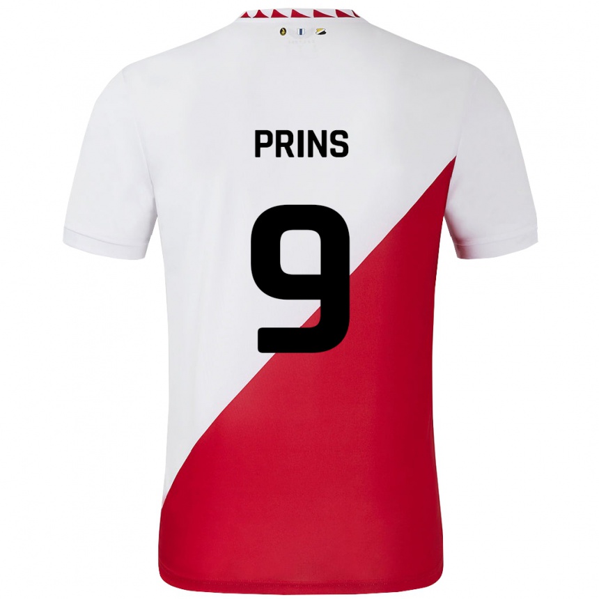 Vaikiškas Femke Prins #9 Balta Raudona Namų Marškinėliai 2024/25 T-Shirt