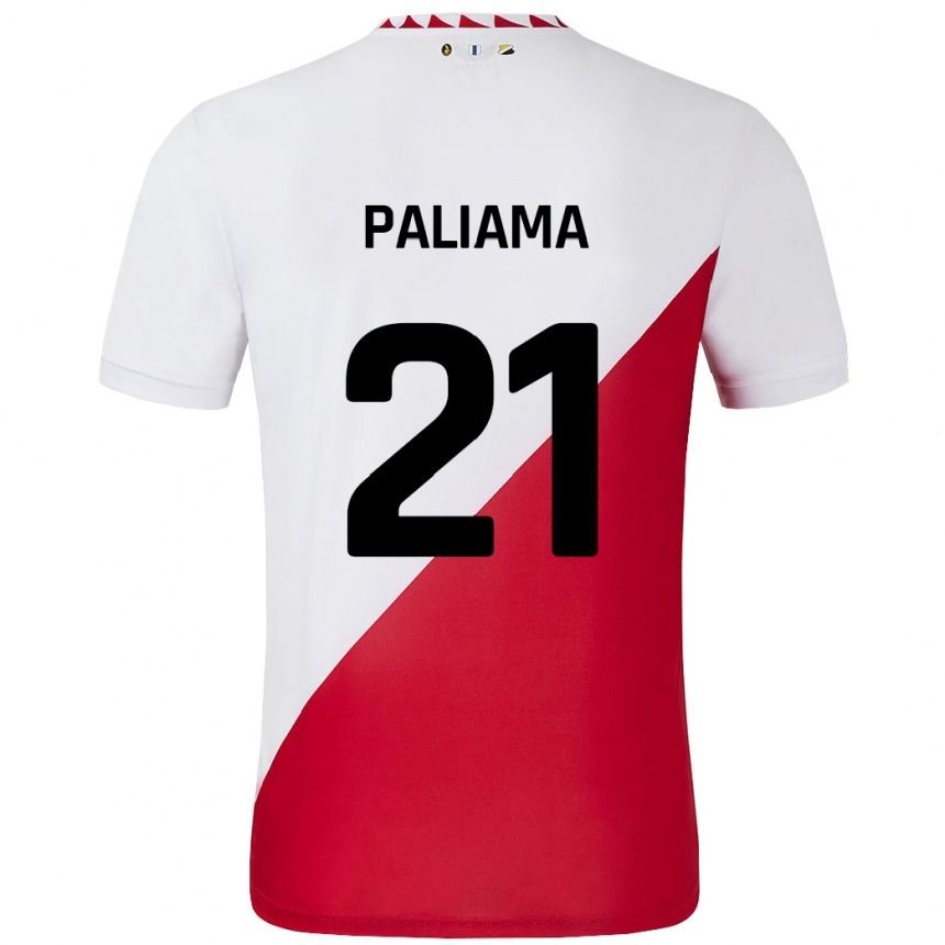 Vaikiškas Joni Paliama #21 Balta Raudona Namų Marškinėliai 2024/25 T-Shirt