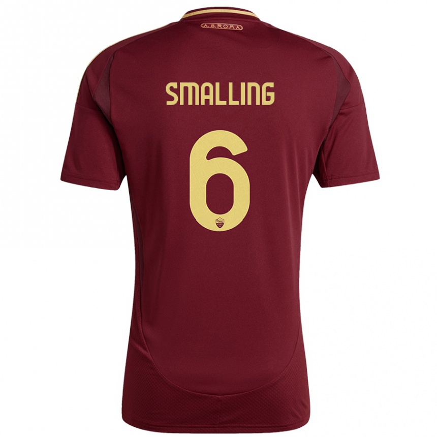 Vaikiškas Chris Smalling #6 Raudonas Rudas Auksas Namų Marškinėliai 2024/25 T-Shirt