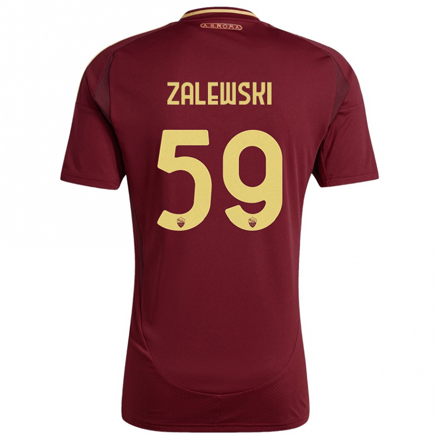 Vaikiškas Nicola Zalewski #59 Raudonas Rudas Auksas Namų Marškinėliai 2024/25 T-Shirt