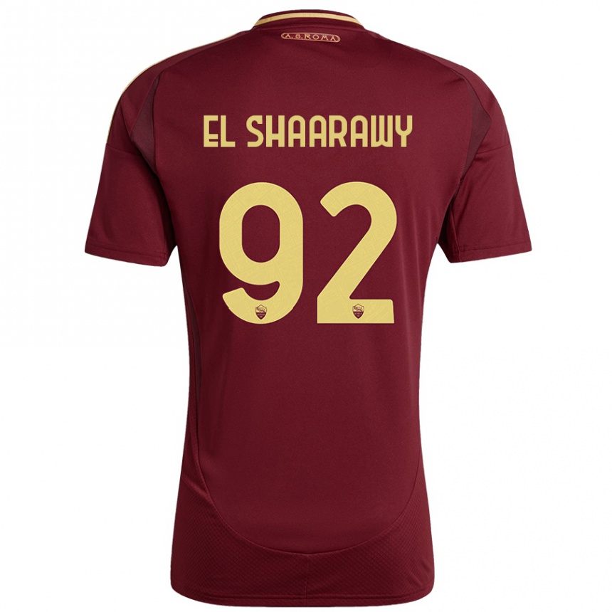 Vaikiškas Stephan El Shaarawy #92 Raudonas Rudas Auksas Namų Marškinėliai 2024/25 T-Shirt