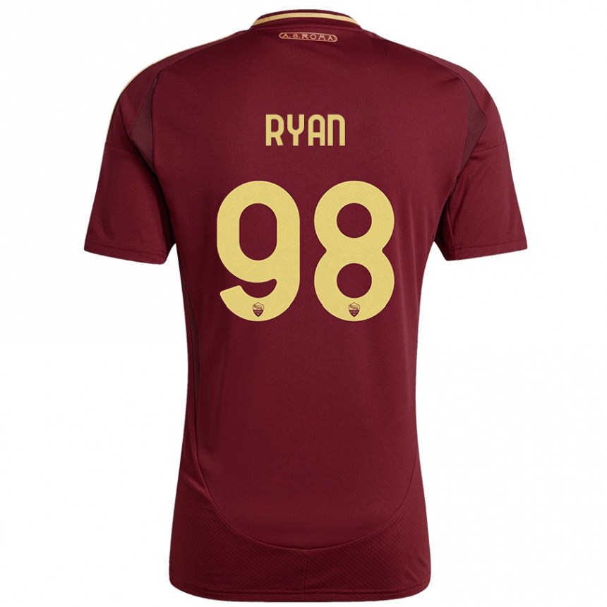 Vaikiškas Mathew Ryan #98 Raudonas Rudas Auksas Namų Marškinėliai 2024/25 T-Shirt