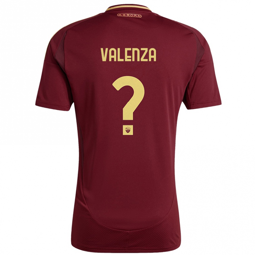 Vaikiškas Salvatore Valenza #0 Raudonas Rudas Auksas Namų Marškinėliai 2024/25 T-Shirt